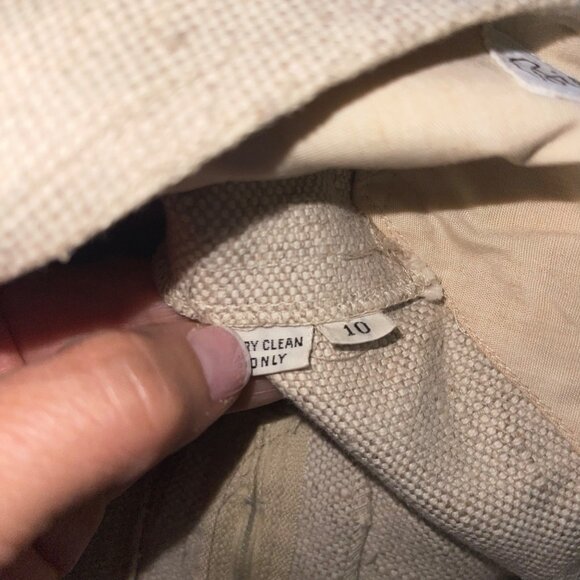 Bill Atkinson Vintage Womens Skirt Size 10 Beige A Line Midi Pockets Classic - Picture 4 of 12